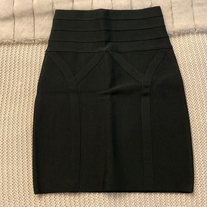 Bebe Deep Emerald Bandage Skirt